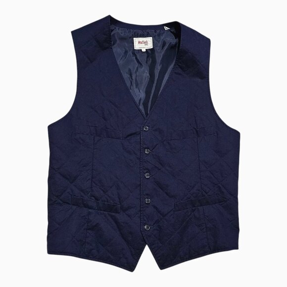 Stafford Prep Vest Waistcoat XXL Blue Navy Quilted - Picture 1 of 6